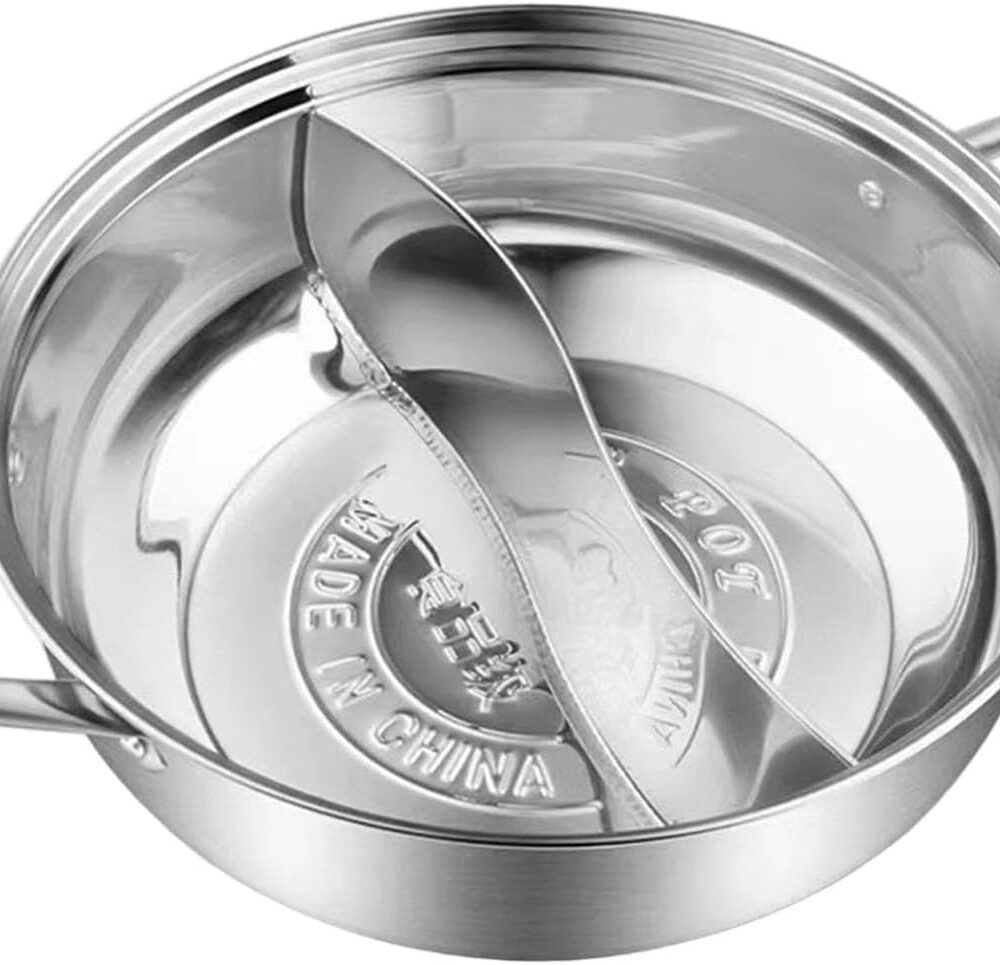 Shabu Pot com Divisória Dupla Sabor Hotpot Panela de Sopa Pa...