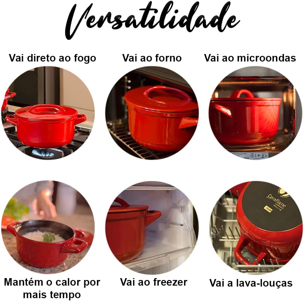 Ceraflame Caçarola de Cerâmica Baixa Twist 24cm 3500ml Matte - Image 6