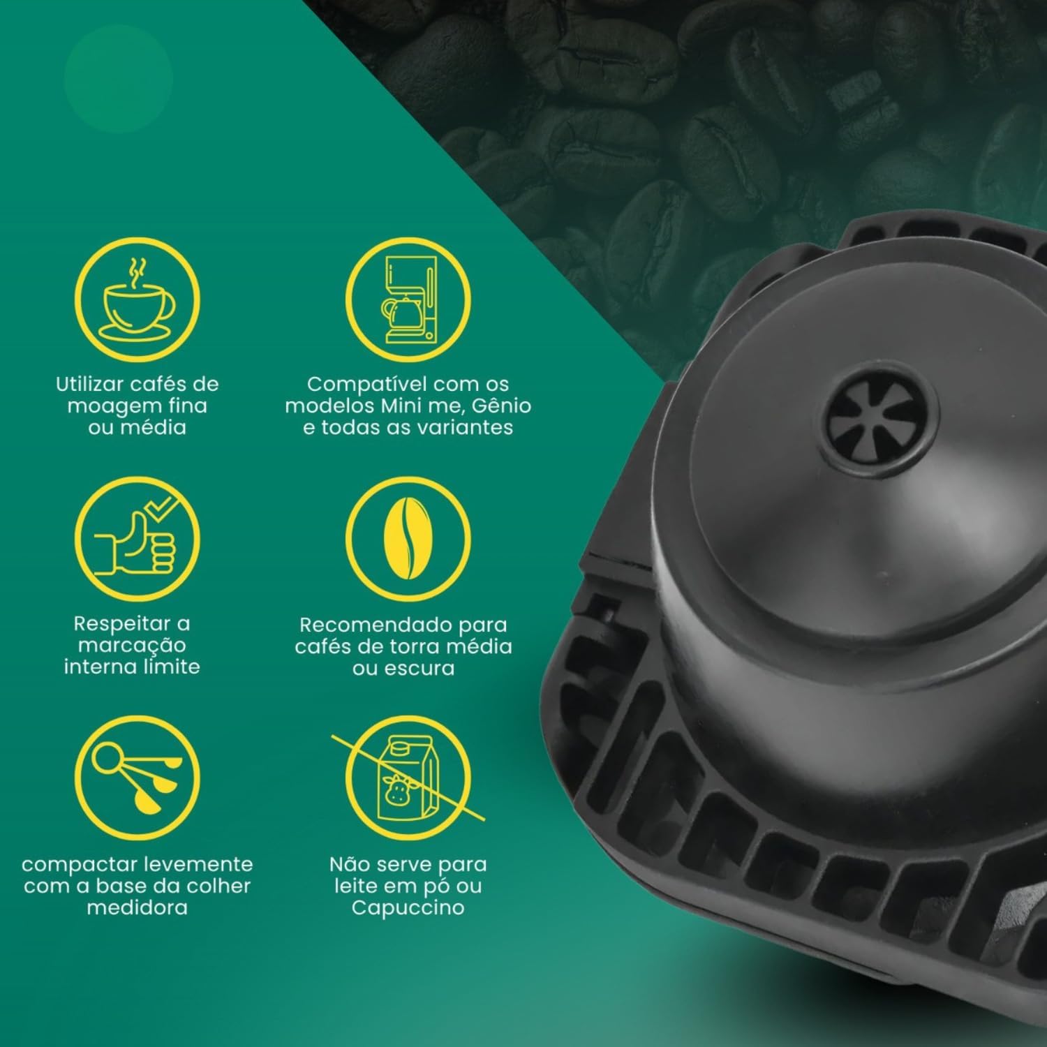 Adaptador Reutilizável Cápsula de Café Para Máquina Dolce Gu... - Image 3