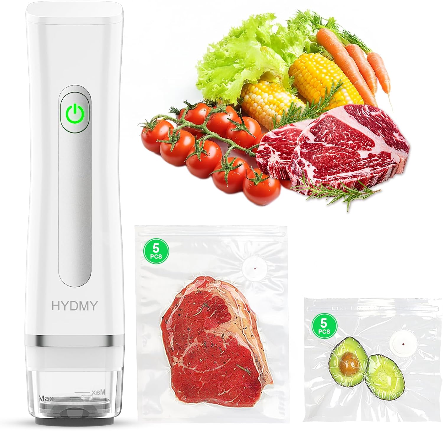 Seladora a vácuo para alimentos com tanque de água visível |...