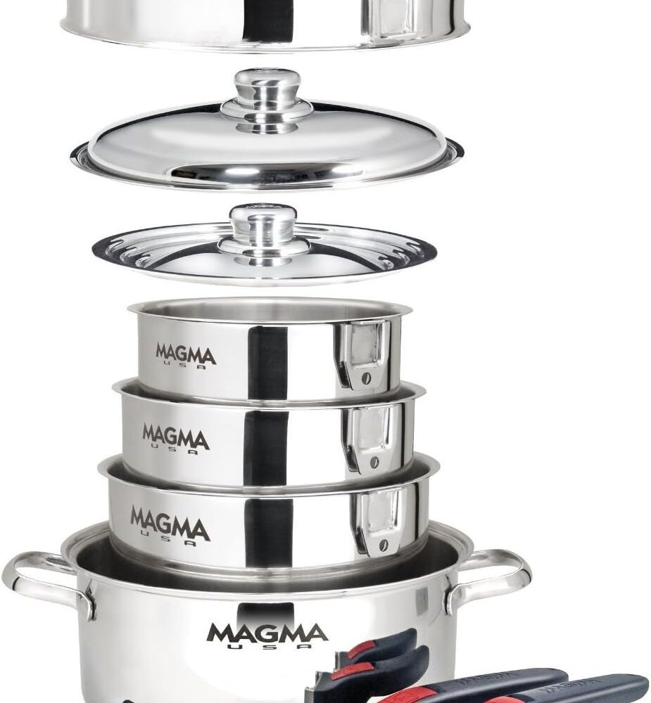 MAGMA Produtos, A10-360L-IND, Conjunto de panelas de aço ino...