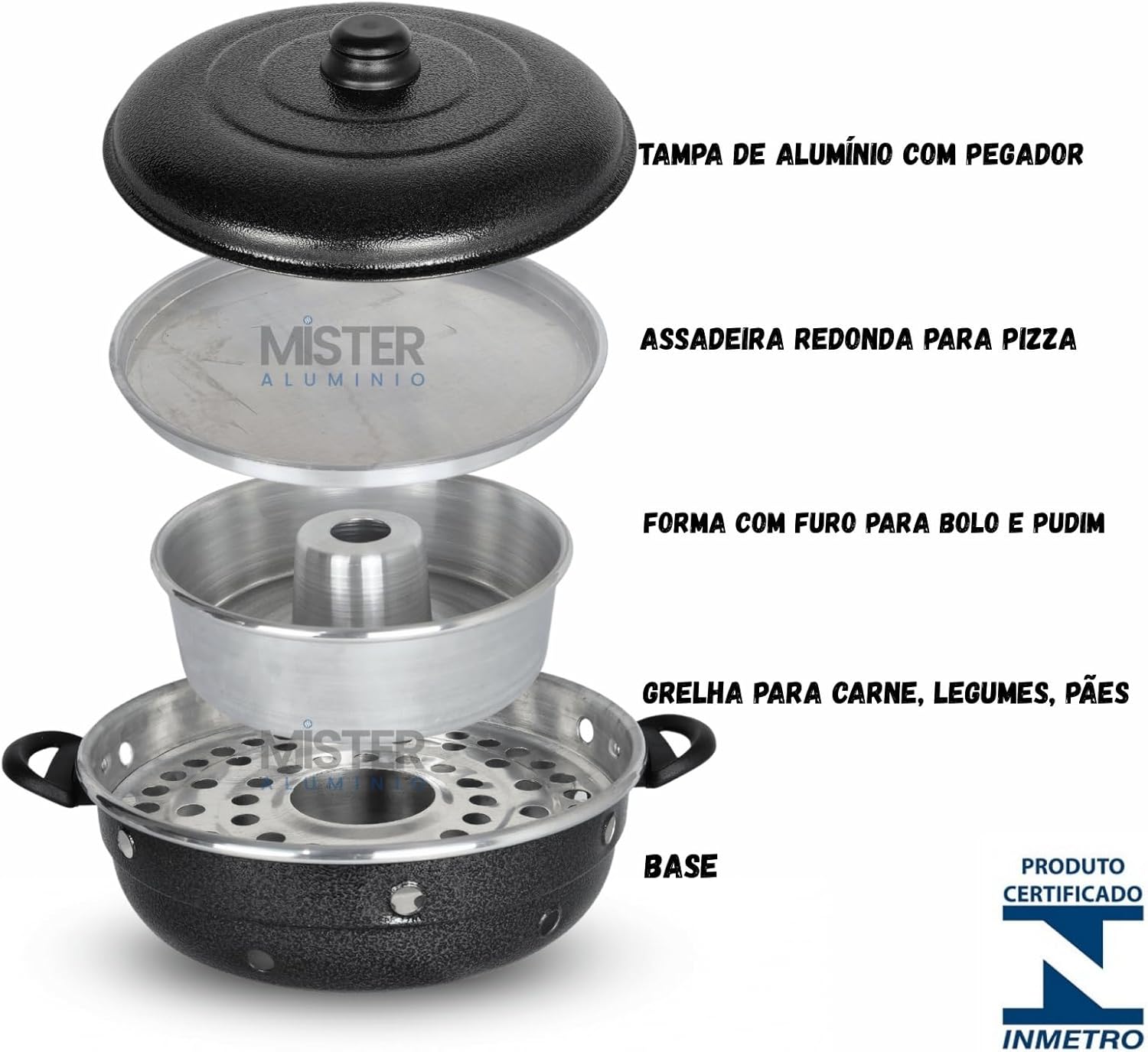 Churrasqueira Grill Vigorosa Multiuso para Fogão em Alumínio... - Image 4