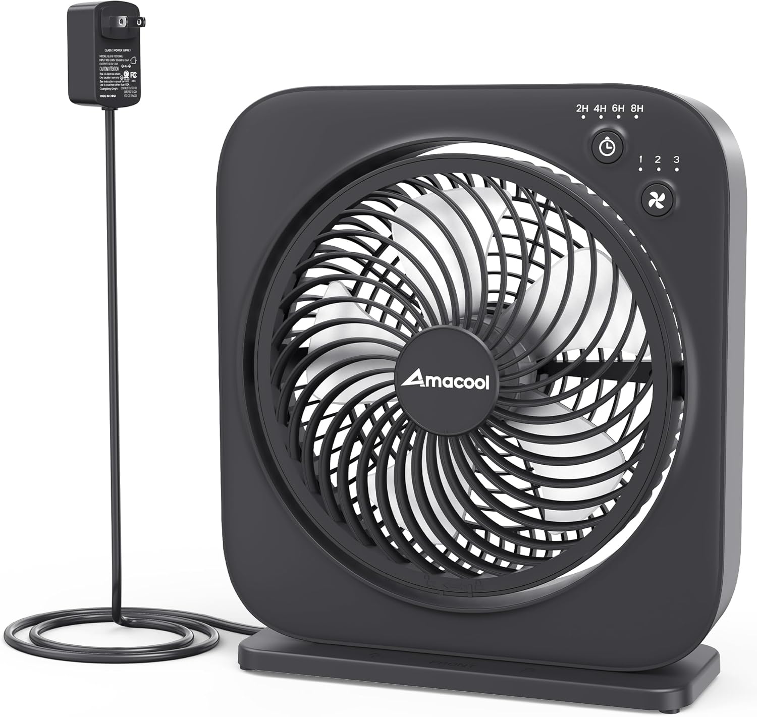 AMACOOL Ventilador de mesa, ventilador de caixa de 30,5 cm c...