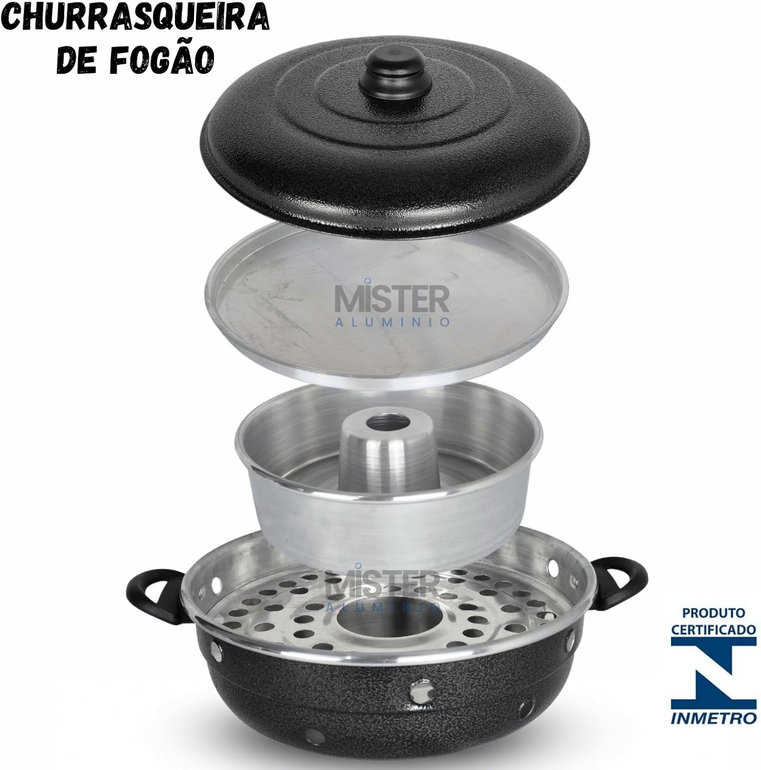 Churrasqueira Grill Vigorosa Multiuso para Fogão em Alumínio... - Image 2