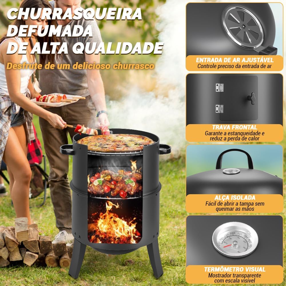 Churrasqueira Inox a Carvao, Forno 51.5cmx81.5cm, Prato de A... - Image 2