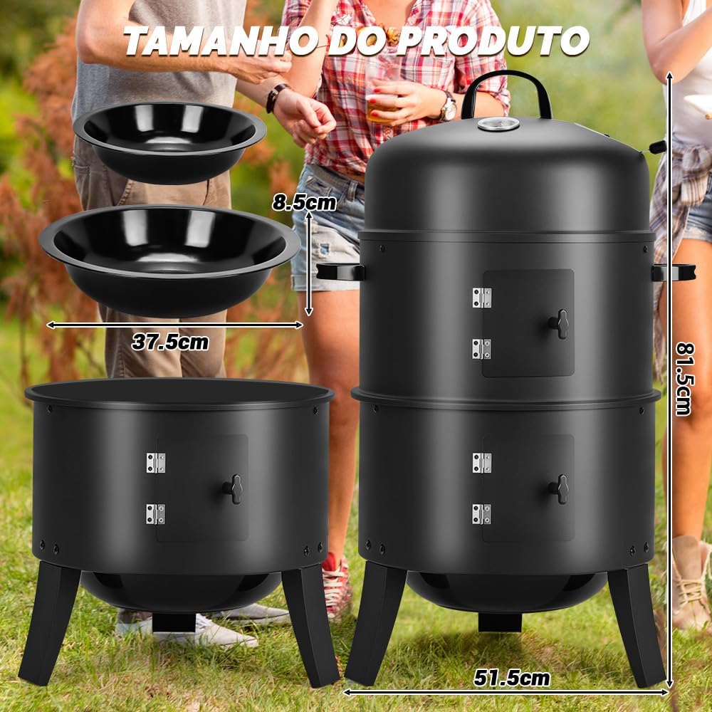 Churrasqueira Inox a Carvao, Forno 51.5cmx81.5cm, Prato de A... - Image 5