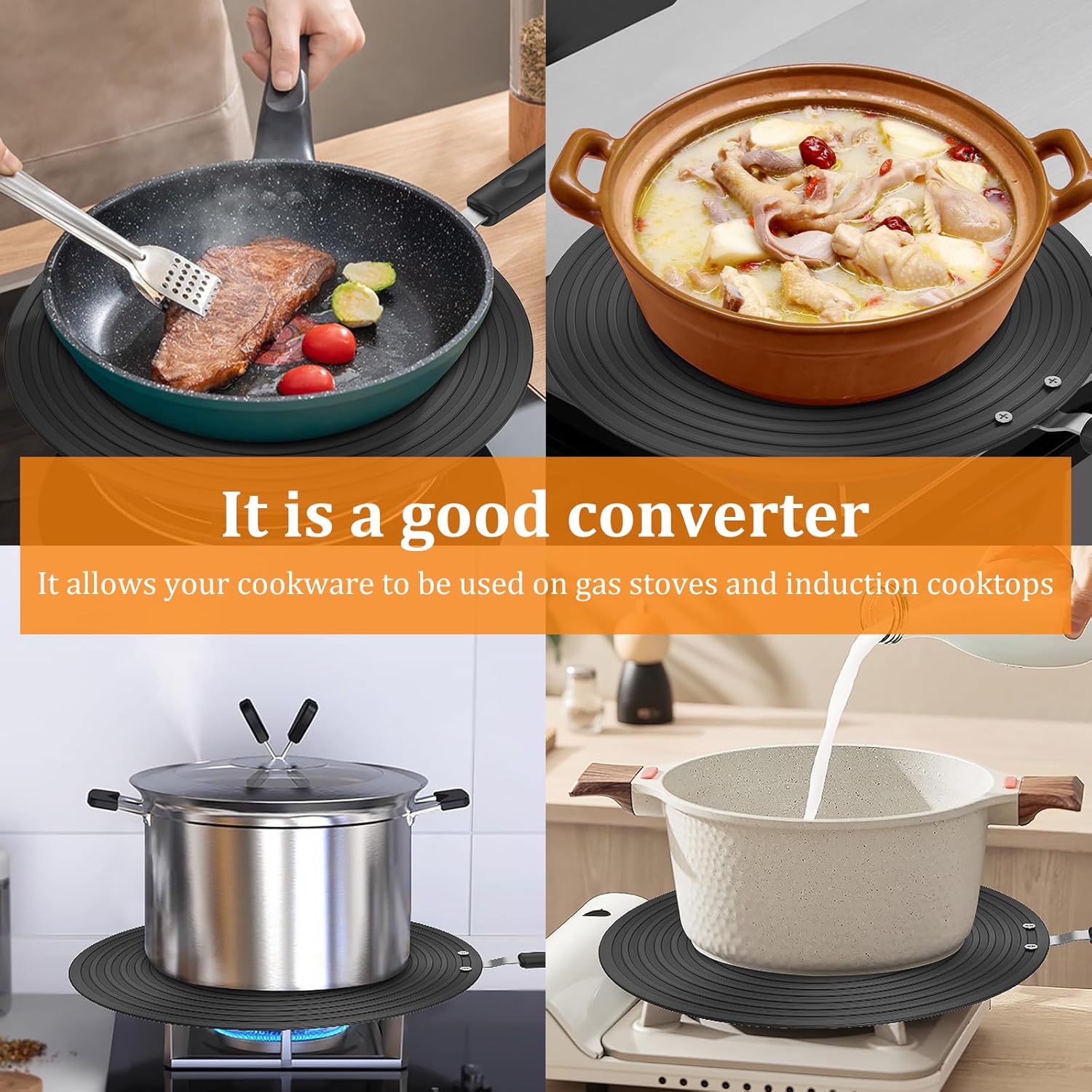 Placa adaptadora de indução, placa difusora de calor dupla f... - Image 8