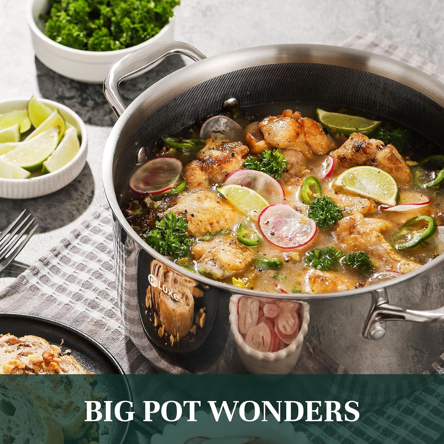 DELUXE Conjunto de panelas híbridas antiaderentes de 6 peças... - Image 3