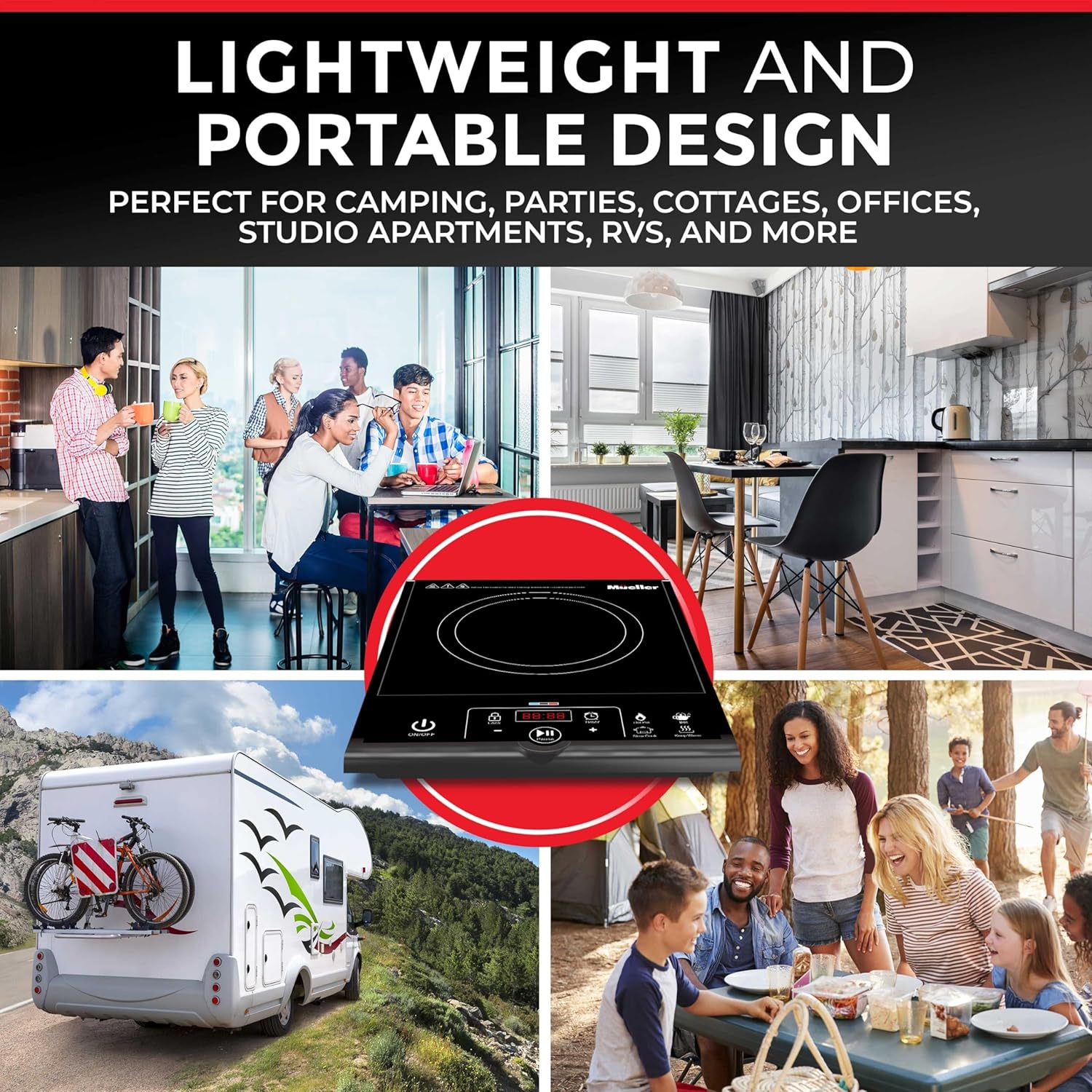 Mueller Fogão de indução portátil RapidTherm queimador de ba... - Image 6