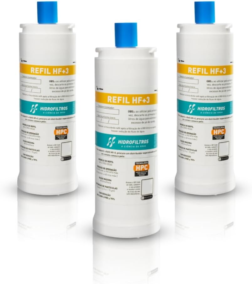 Kit 3 Refil Filtro Hidrofiltros HF+3 Compatível com Purifica... | É bom mesmo? Descubra antes de comprar