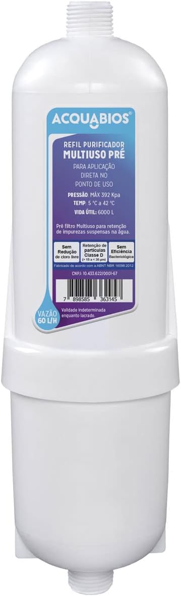 Refil Filtro De Água Multiuso Pré Filtro Acquabios 1005-0011... | É bom mesmo? Descubra antes de comprar