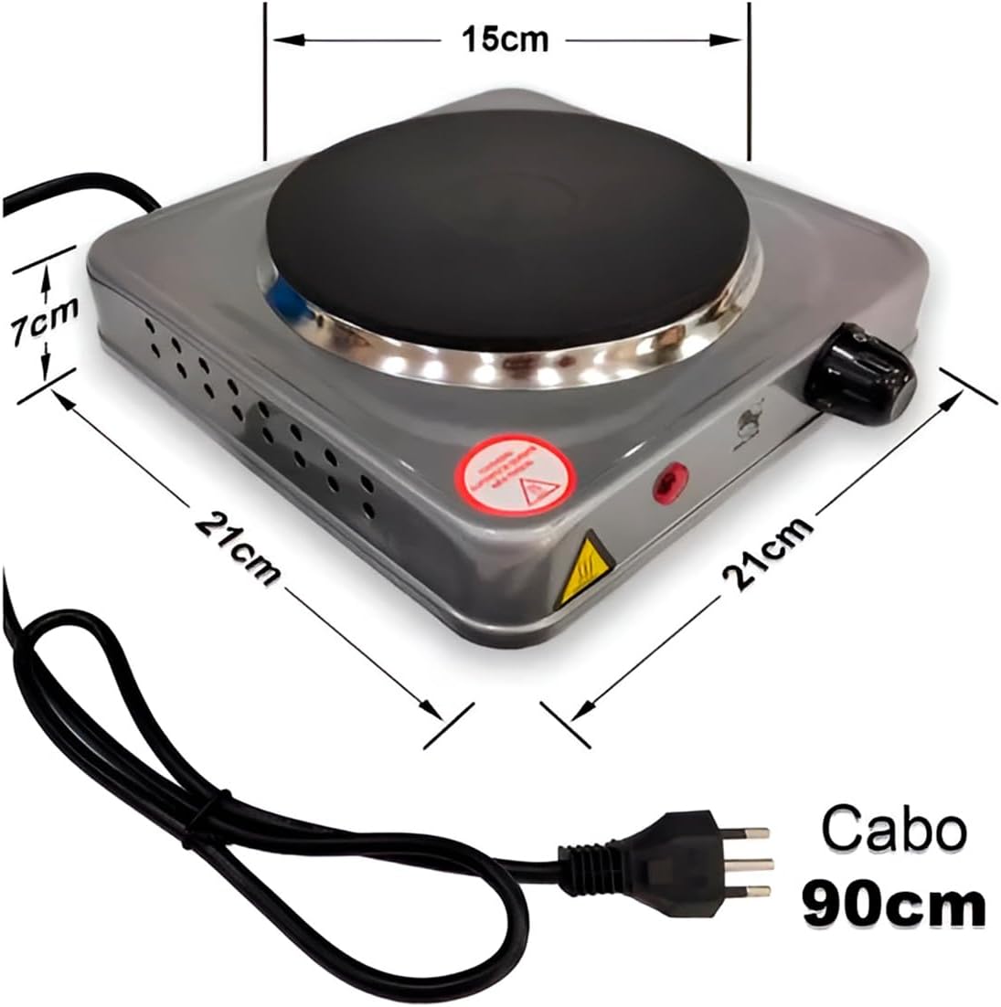 Cooktop Elétrico Portátil 1 Boca 1000W 127V – Compacto, Leve... - Image 3
