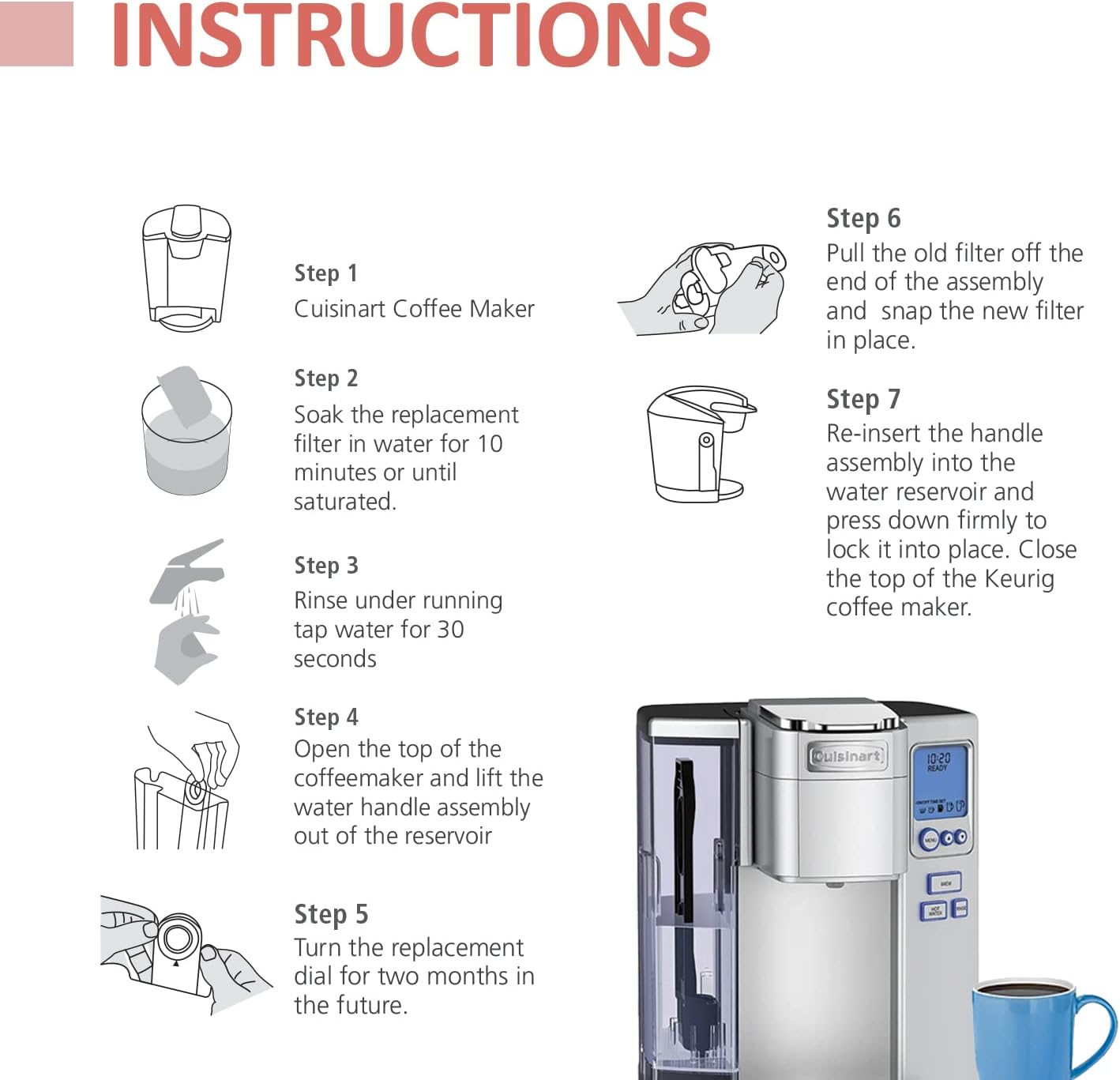 Pacote com 6 filtros de água de carvão de substituição para ... - Image 6