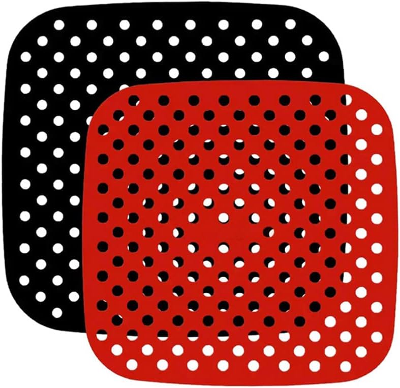HEMOTON 2 peças de forros de fritadeira a ar perfurada reuti...