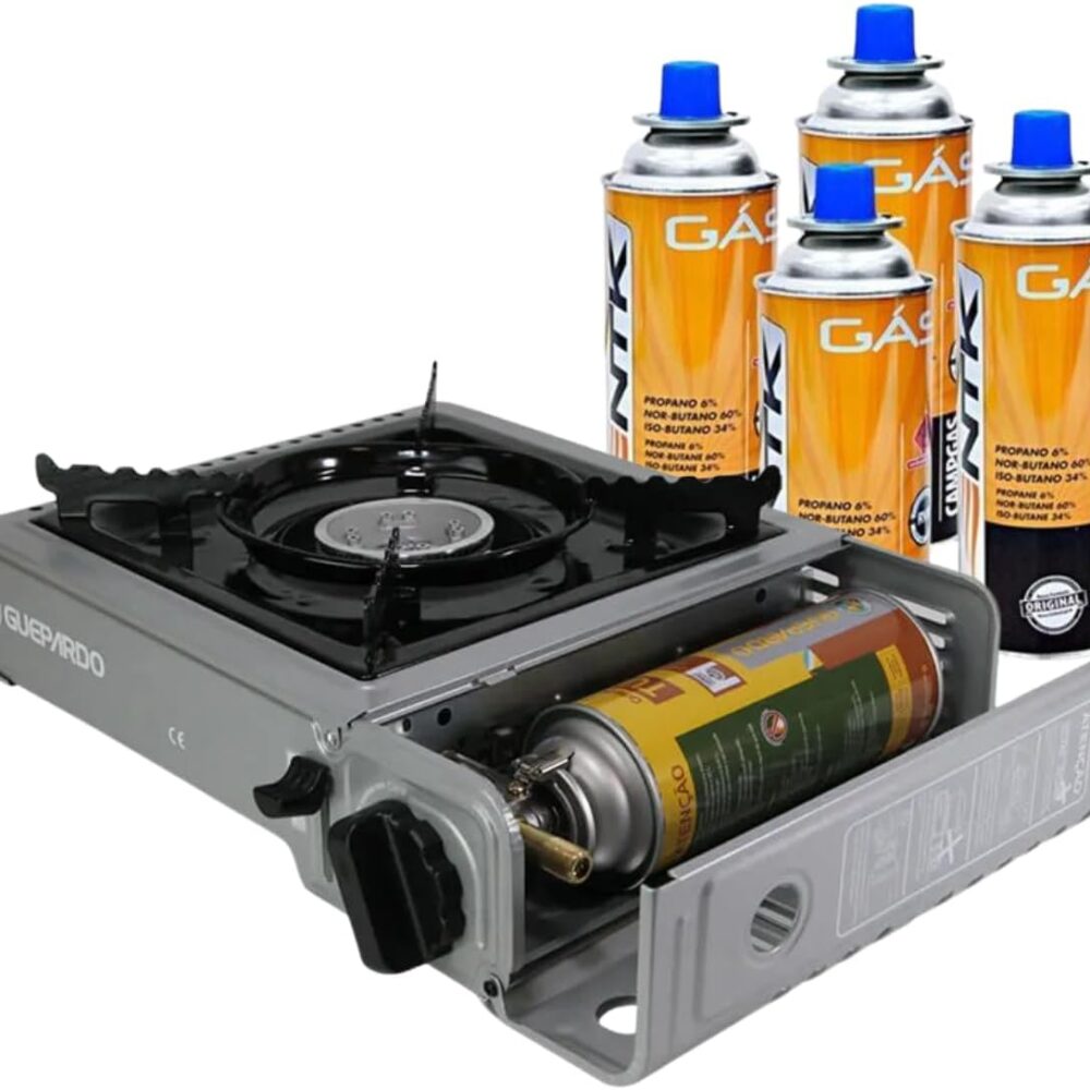 Guepardo Fogareiro Horizontal Duppio com Kit 4 Cartuchos Cam...