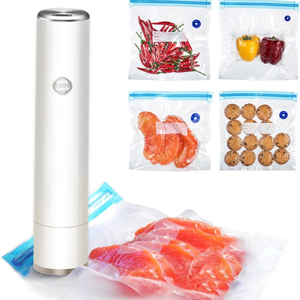Seladora a vácuo de alimentos, mini seladora a vácuo portáti...