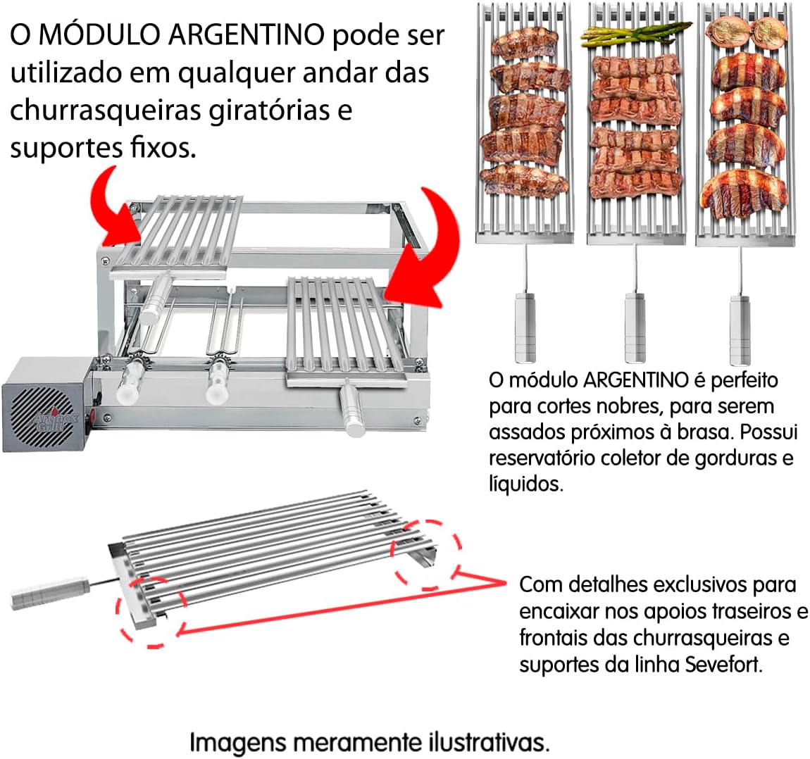 Churrasqueira Gira Grill Artinox - 100% Inox - 6 Espetos Gir... - Image 3