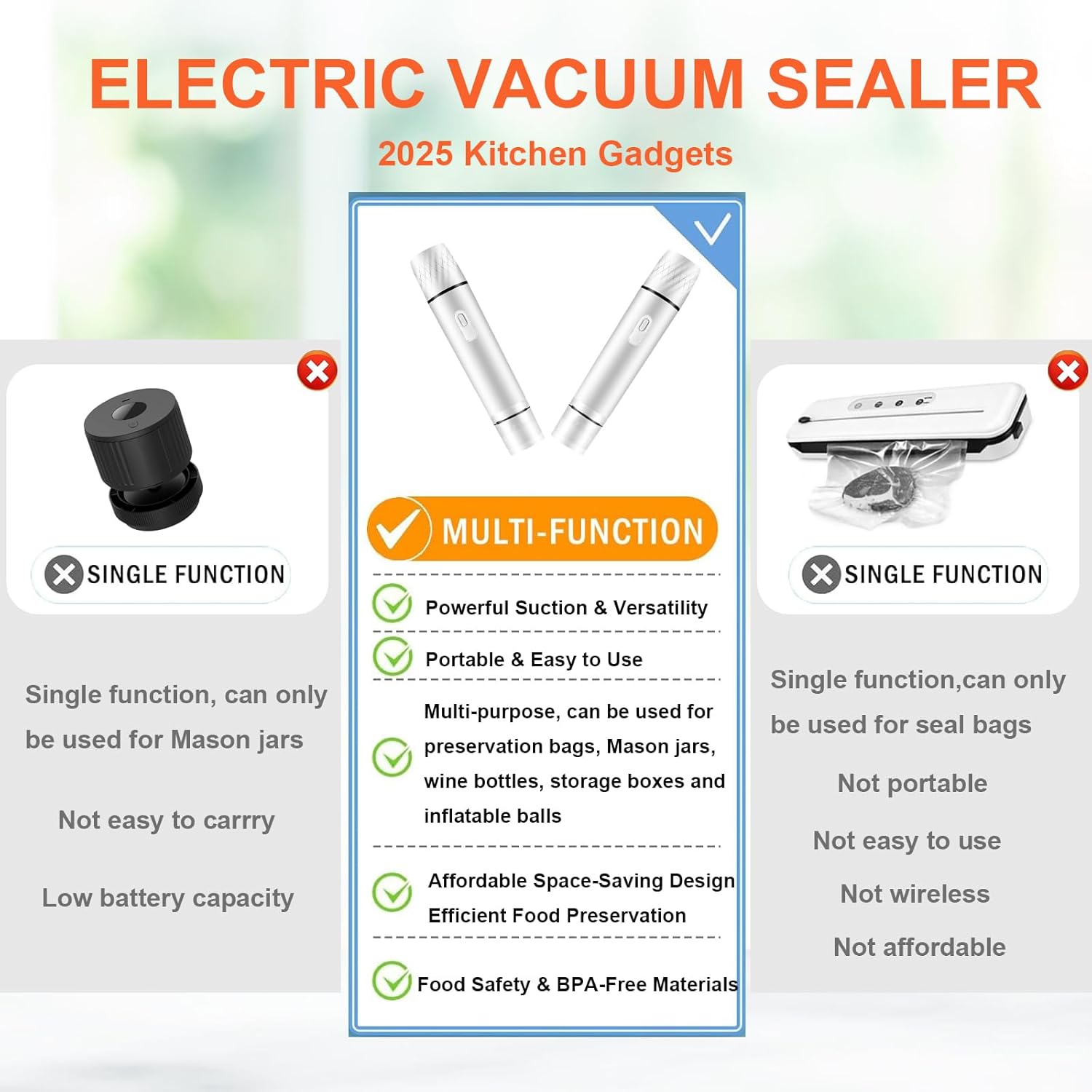 Seladora a vácuo portátil para alimentos, seladora portátil ... - Image 6