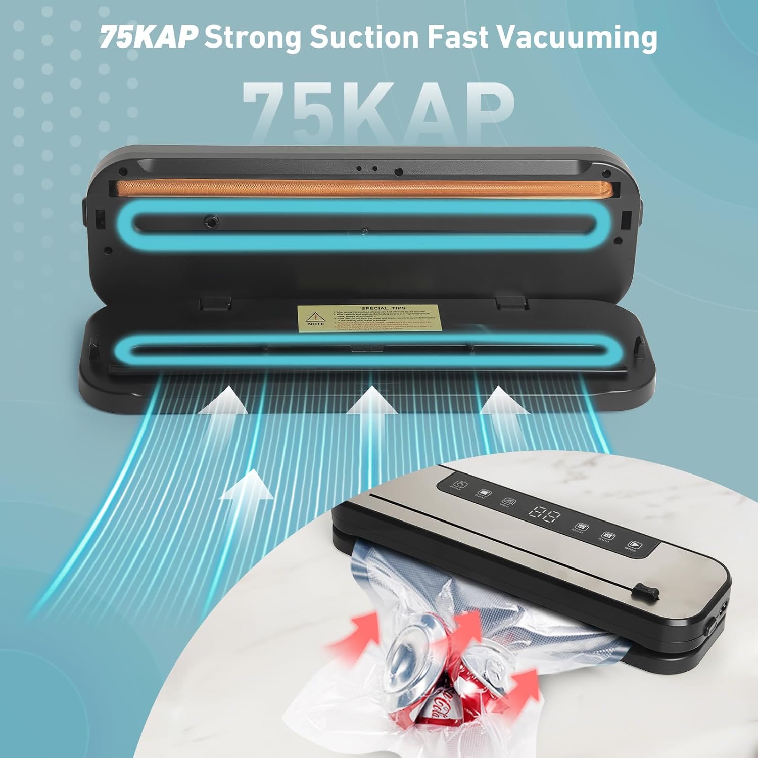 Máquina seladora a vácuo para preservação de alimentos 6 em ... - Image 3