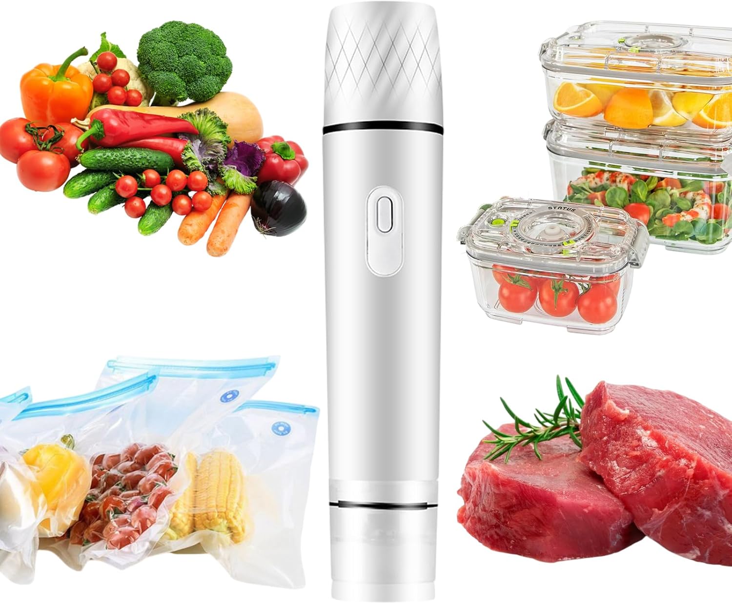 Seladora a vácuo portátil para alimentos, seladora portátil ...