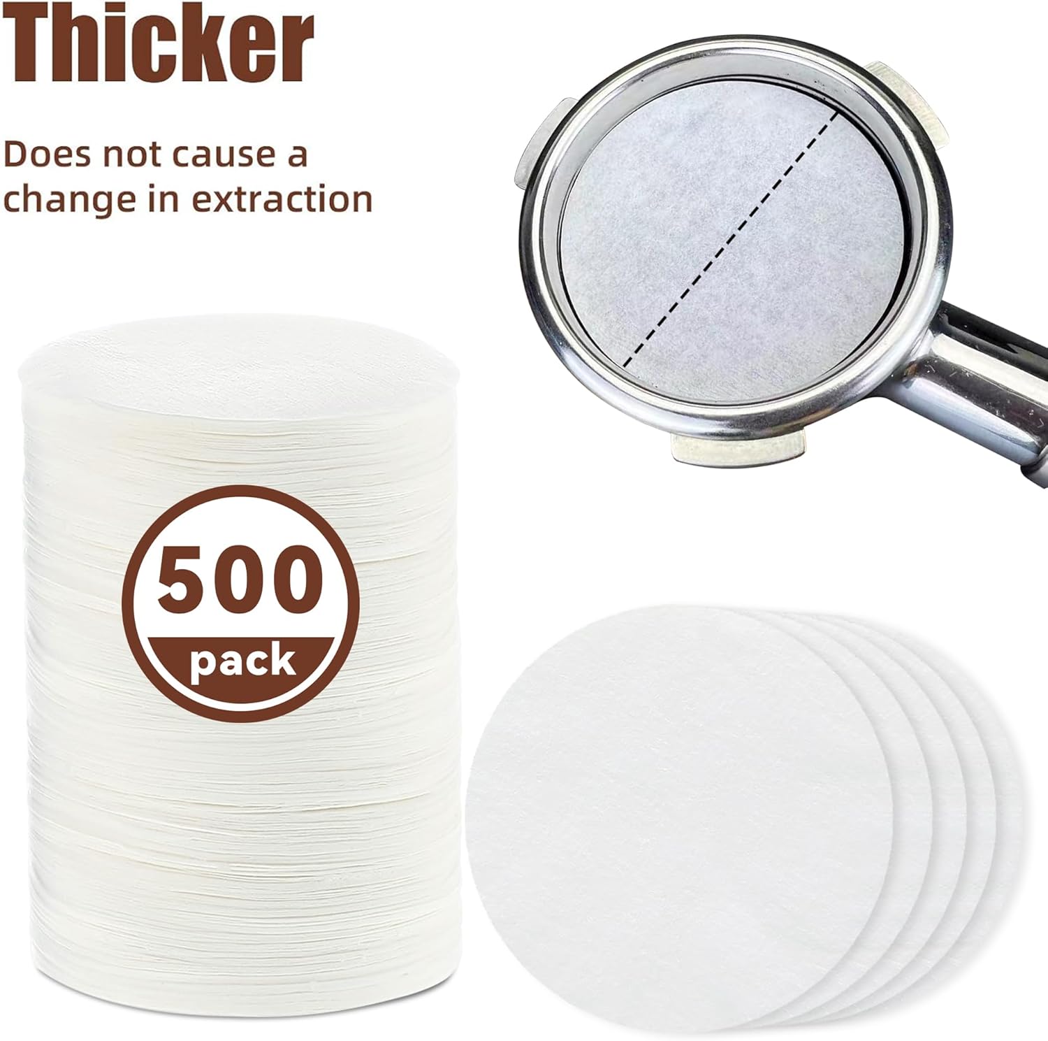 500 filtros de papel de café para máquina de café expresso N... - Image 4