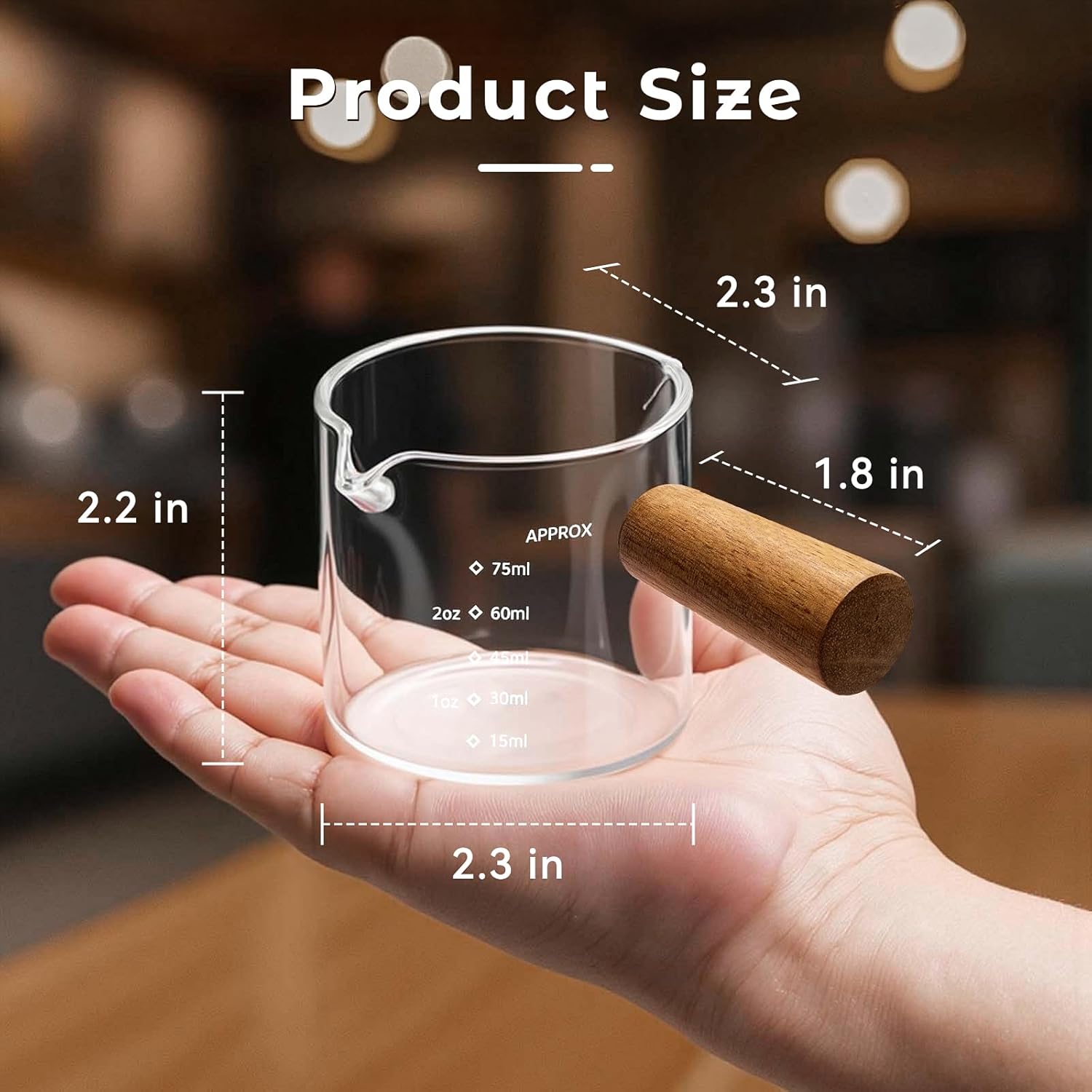 Copo de café expresso com cabo de madeira, 2 pacotes de copo... - Image 2