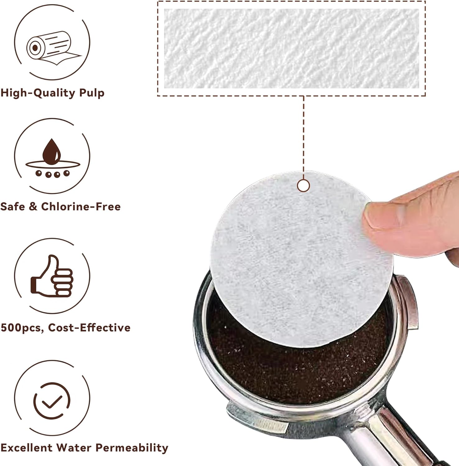 500 filtros de papel de café para máquina de café expresso N... - Image 5