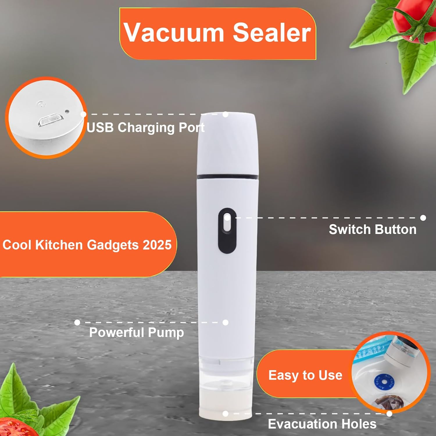 Seladora a vácuo portátil para alimentos, seladora portátil ... - Image 4