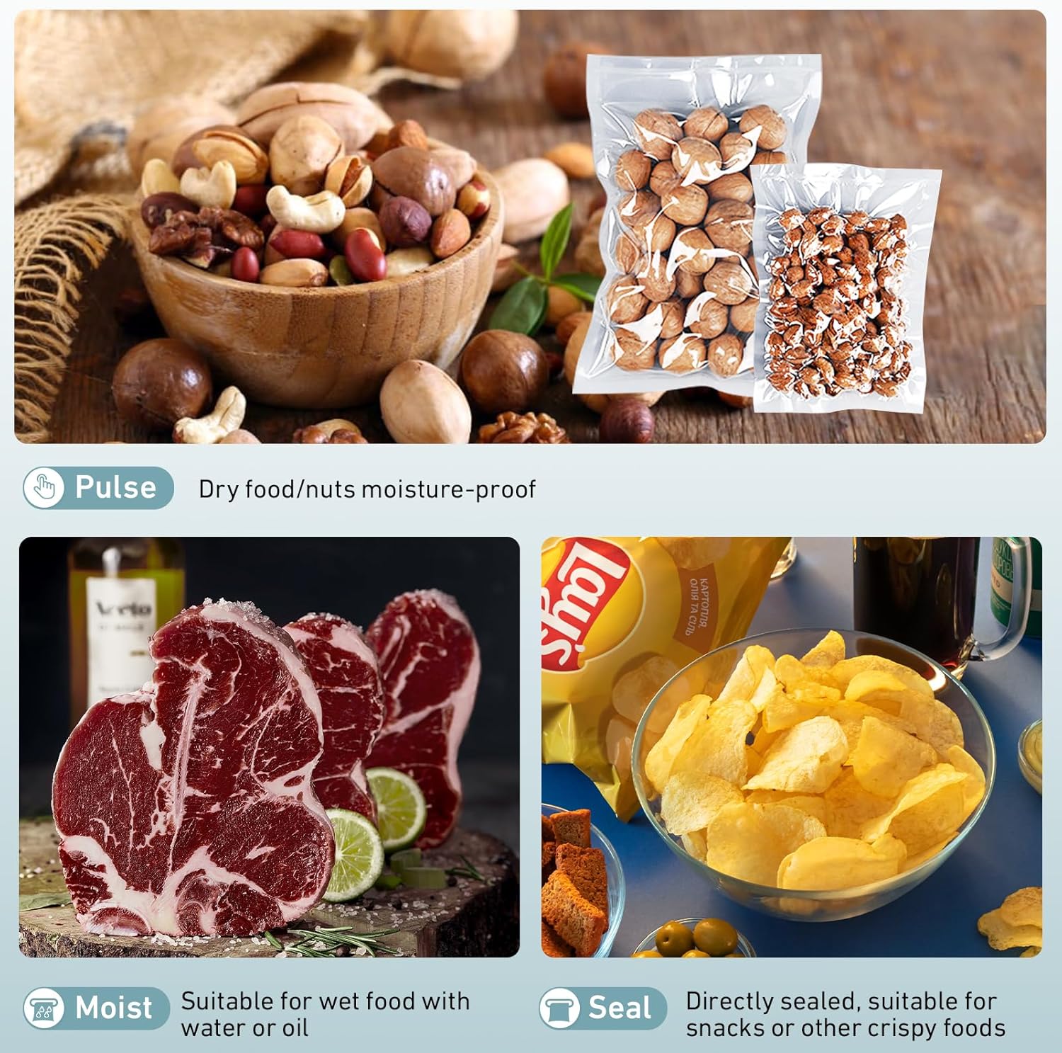 Máquina seladora a vácuo para preservação de alimentos 6 em ... - Image 4