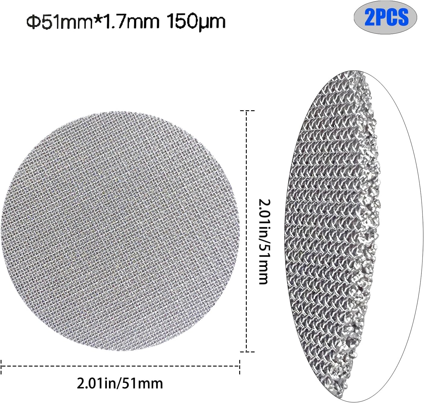 Pacote com 2 telas de disco expresso de 51 mm, tela de filtr... - Image 4