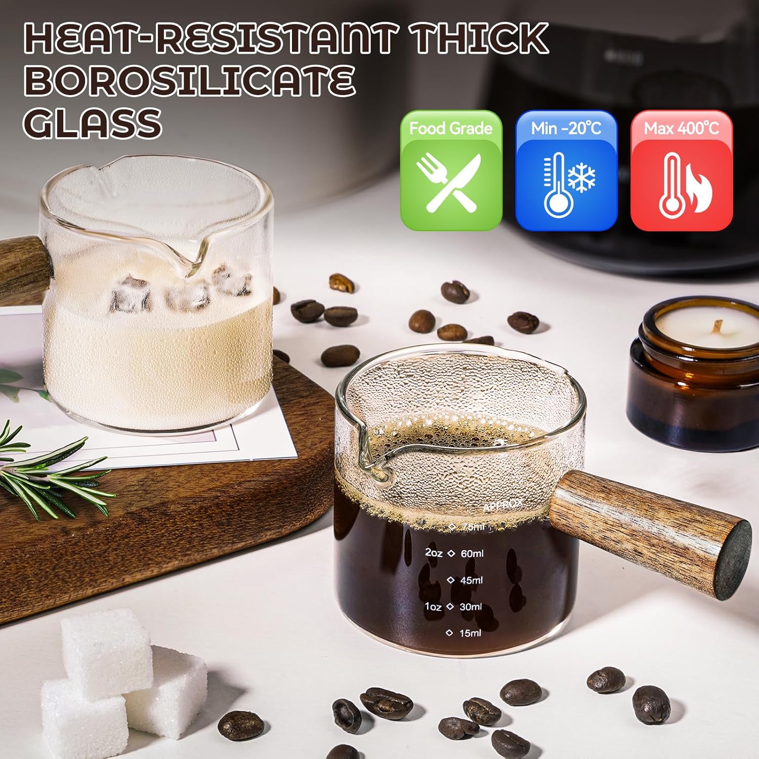 Copo de café expresso com cabo de madeira, 2 pacotes de copo... - Image 4