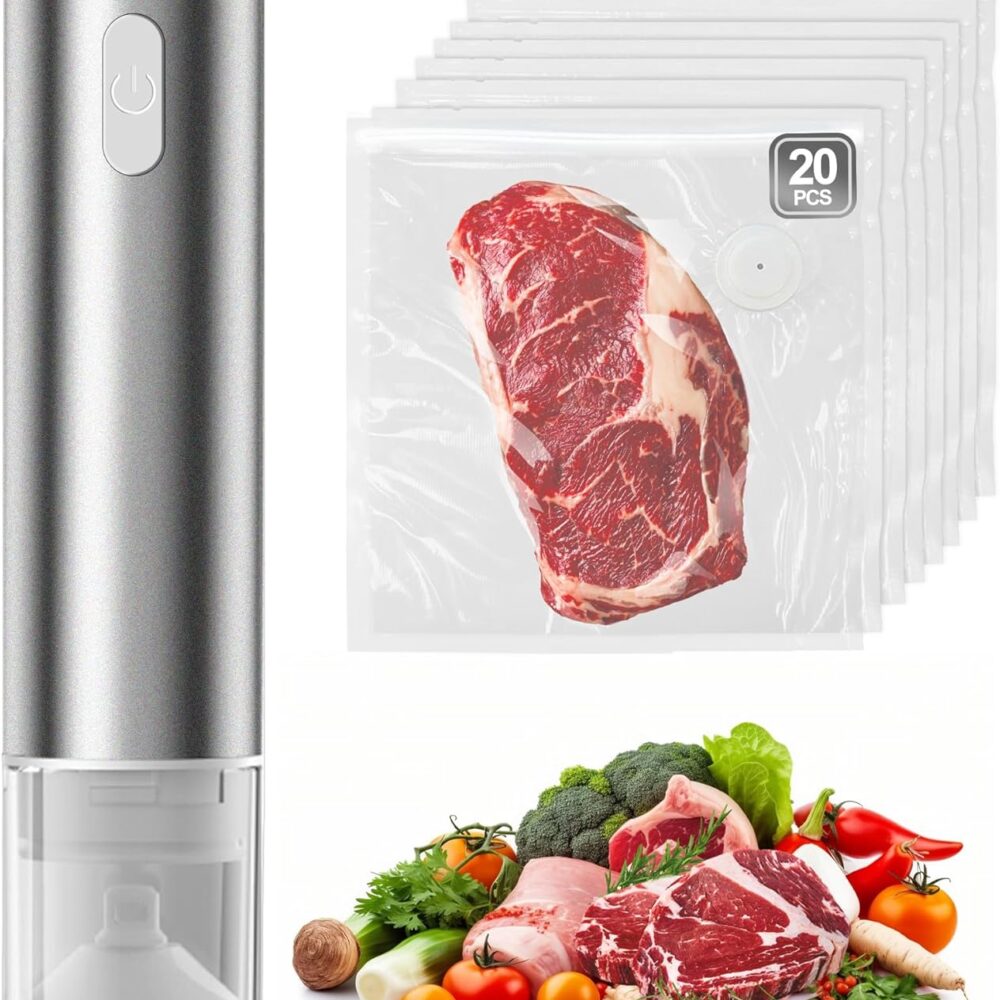 Seladora a vácuo portátil para alimentos frescos e armazenad...