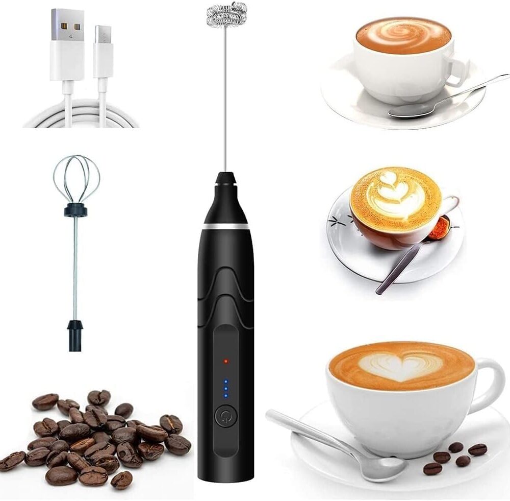 Mini Mixer Portátil para Bebidas: Batedor de Leite USB e Cozinha