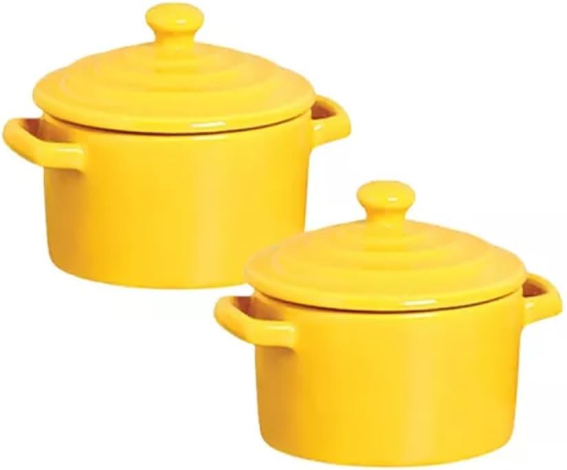 Análise prática do Kit 2 Mini Caçarolas de Cerâmica Amarela 250ml: qualidade, custo e funcionalidade.
