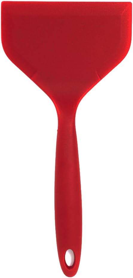 Espátula de Silicone Vermelha Mozcada: Análise de uso diário e funcionalidades.