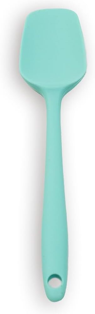 Espátula de silicone verde Mozcada: análise de uso diário e adequação para pequenas tarefas.