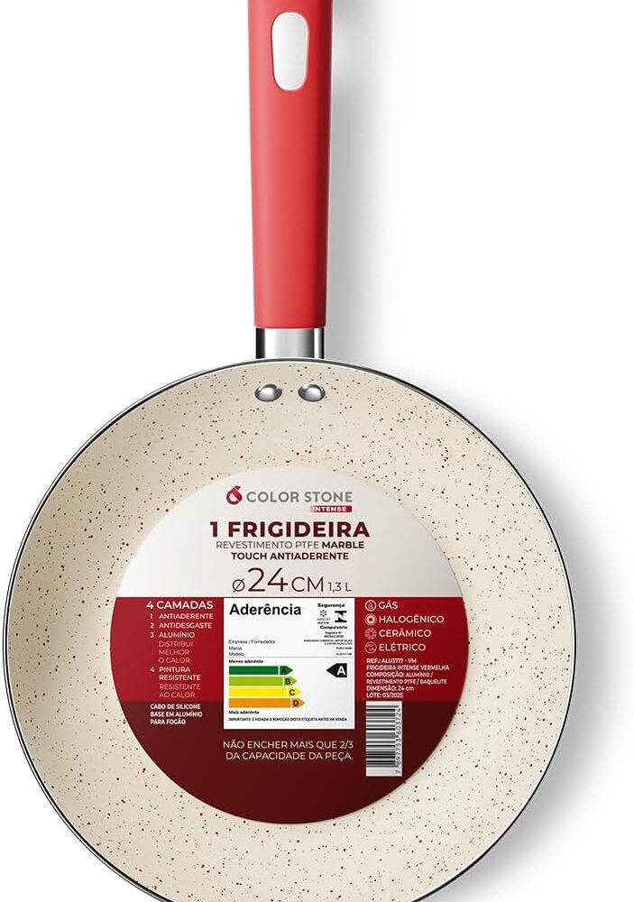 Euro Home Frigideira 24cm: Análise prática do desempenho do antiaderente e durabilidade do alumínio.