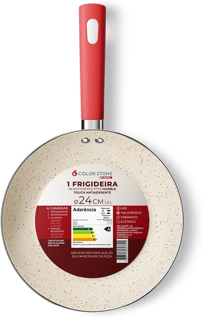 Euro Home Frigideira 24cm: Análise prática do desempenho do antiaderente e durabilidade do alumínio.