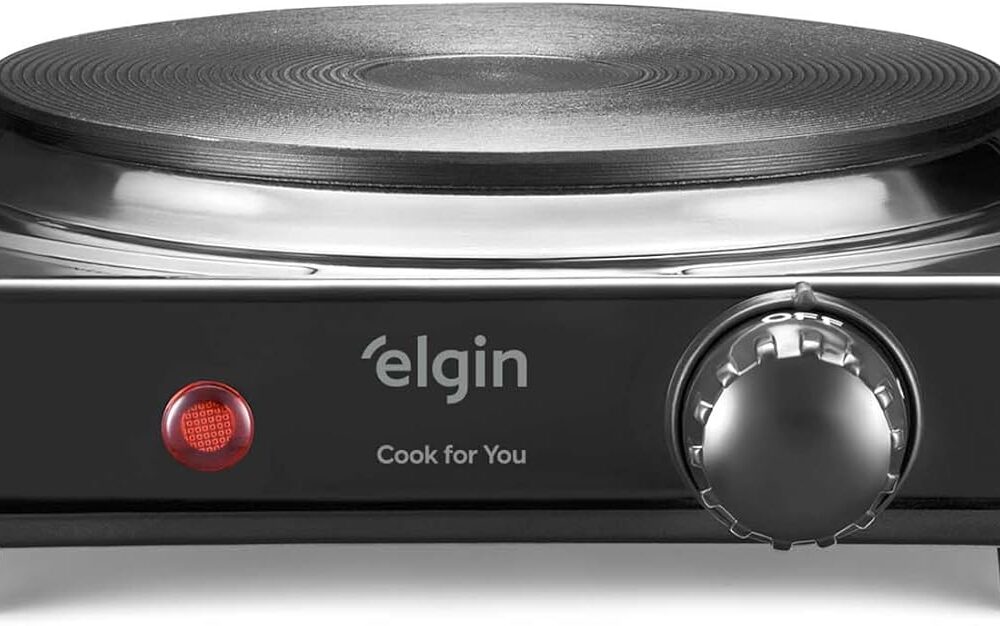 Análise prática do fogão elétrico portátil Elgin: funcionalidades e desempenho no uso diário.