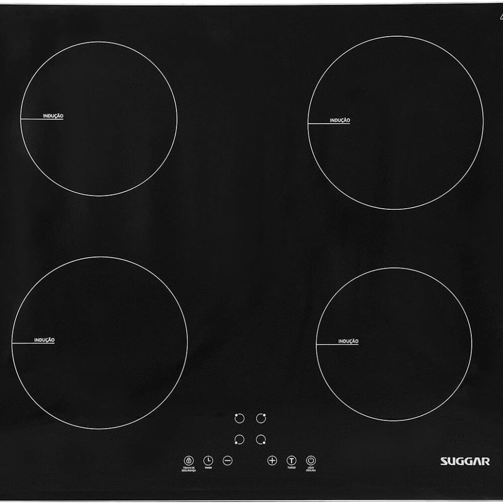 Análise prática do Cooktop de Indução Sugar 4 Zonas Preto 220V: desempenho e funcionalidades.