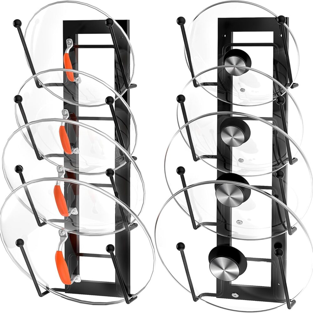 Análise prática: 8 camadas de rack organizador de tampa de panela - funcionalidade e espaço.