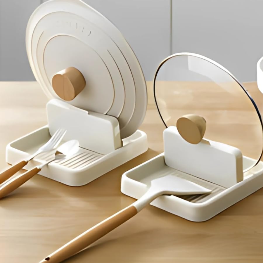 Suporte para Tampas e Talheres: análise de uso diário e funcionalidades.