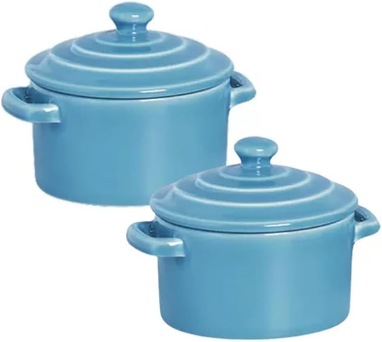 Análise prática dos mini caçarolas de cerâmica azul: qualidade e funcionalidades.