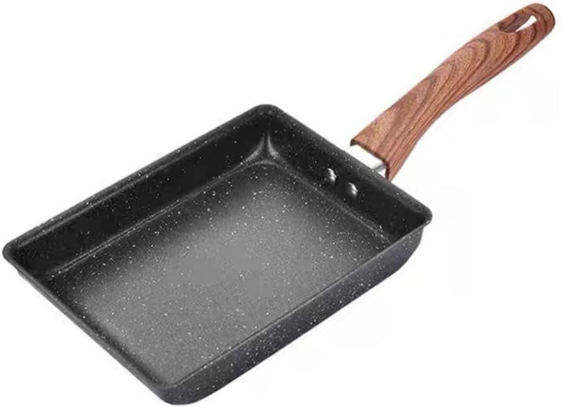 Análise prática da frigideira antiaderente quadrada de omelete 20x15cm.