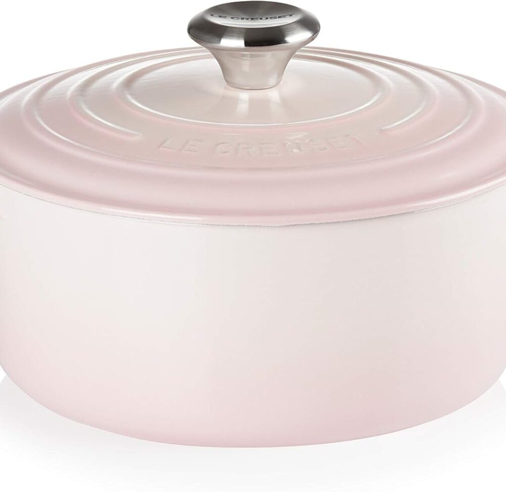 Análise prática da panela Le Creuset 24cm Sig Shell Pink: qualidade e uso cotidiano.