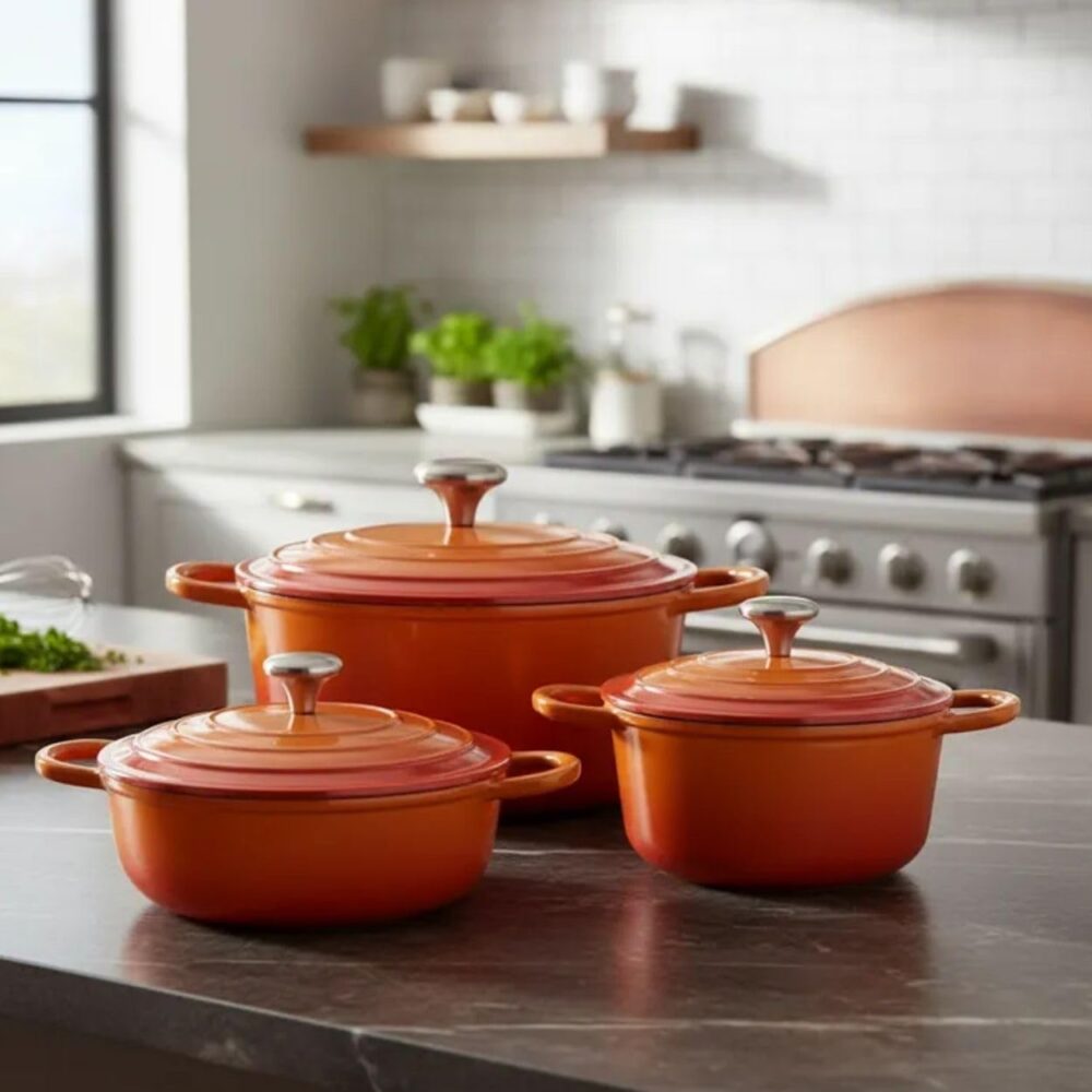 Panelas cerâmicas 3 peças 4mm laranja: análise de uso diário e compatibilidade com indução.