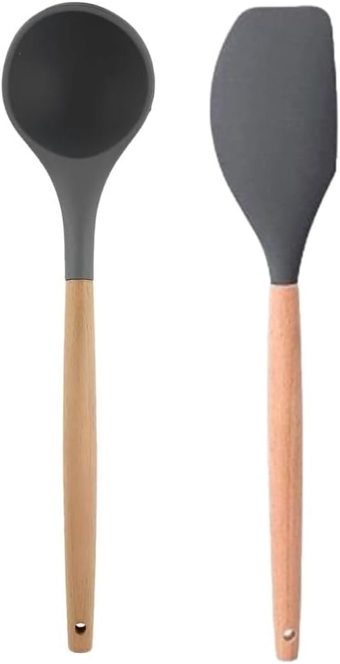 Análise prática do Kit de Utensílios de Cozinha com Concha e Espátula de Silicone: qualidade e durabilidade.