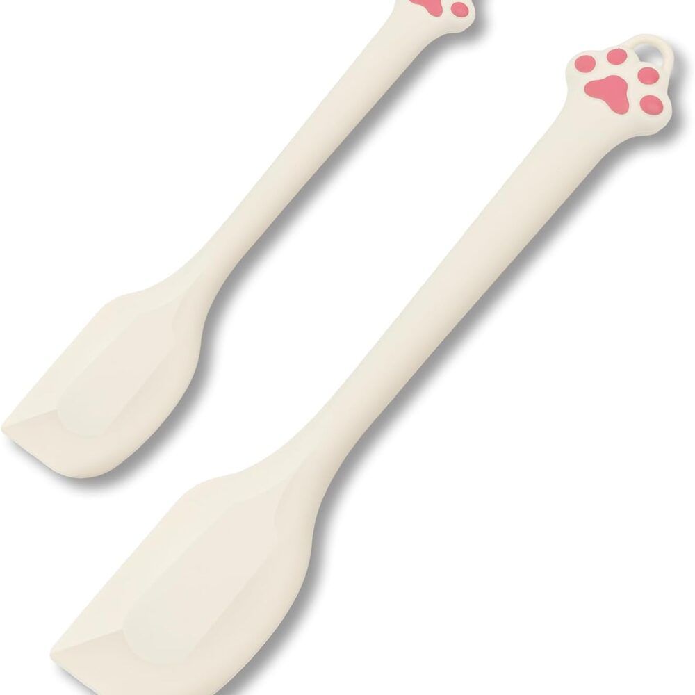 Análise prática do conjunto de espátulas de silicone com pata de gato: qualidade e funcionalidades conforme o uso.