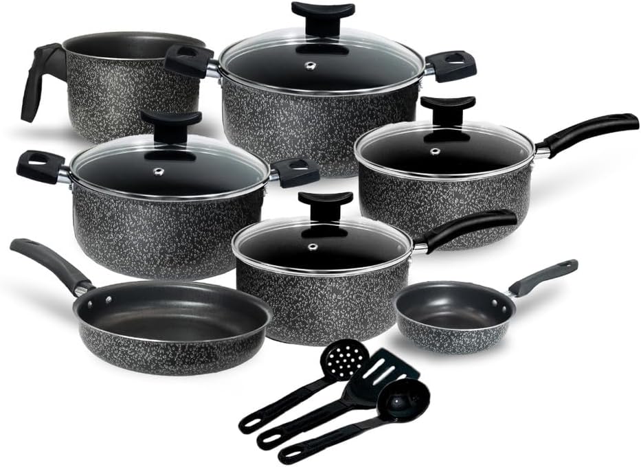 Análise prática do conjunto de panelas antiaderentes 10 peças com revestimento Revestime.