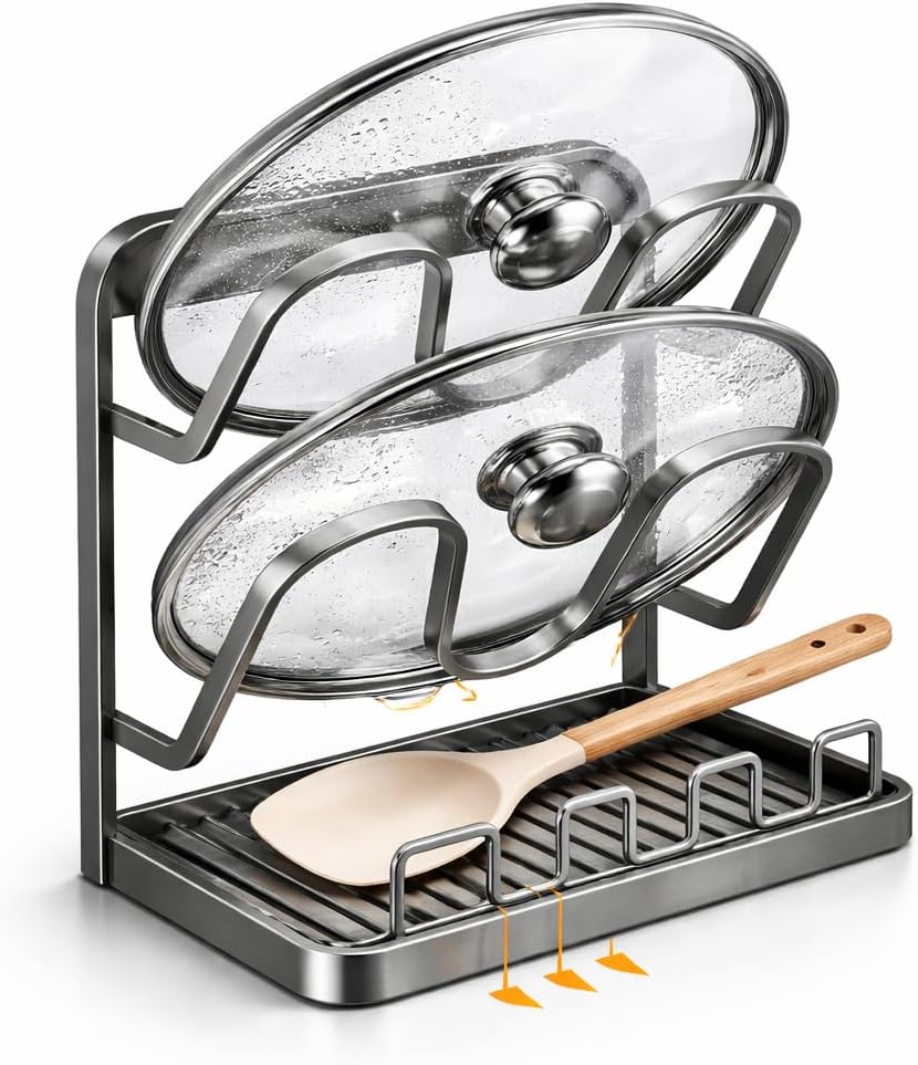 Organizador de tampas de panela: análise prática após uso diário.